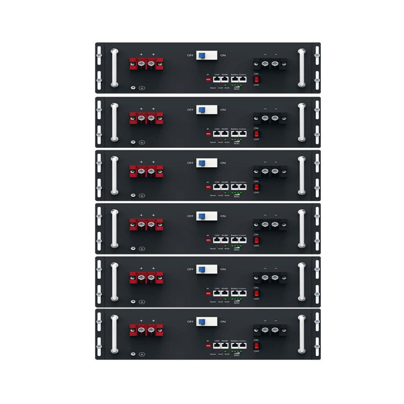 Sistema personalizado Batte do armazenamento de energia da bateria solar 51.2V 100-600ah LiFePO4 da montagem em rack
