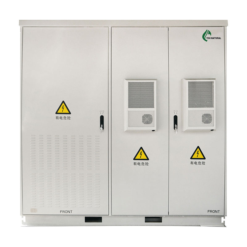 Armazenamento exterior da bateria de Ion Phosphate 100ah do lítio do armário de armazenamento 50W da energia 100kW