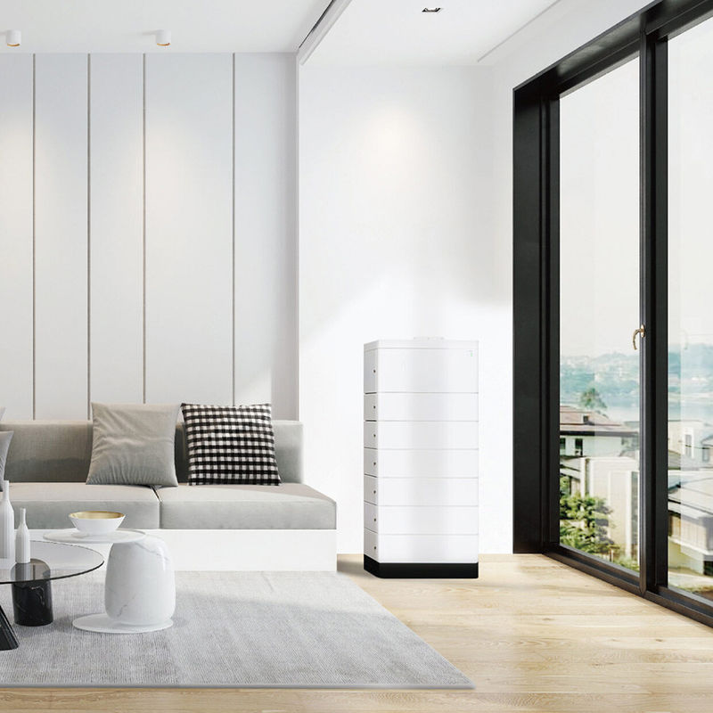 sistema de alta tensão empilhável do armazenamento da bateria da energia solar de sistema de bateria 5120Wh 51.2V 50Ah