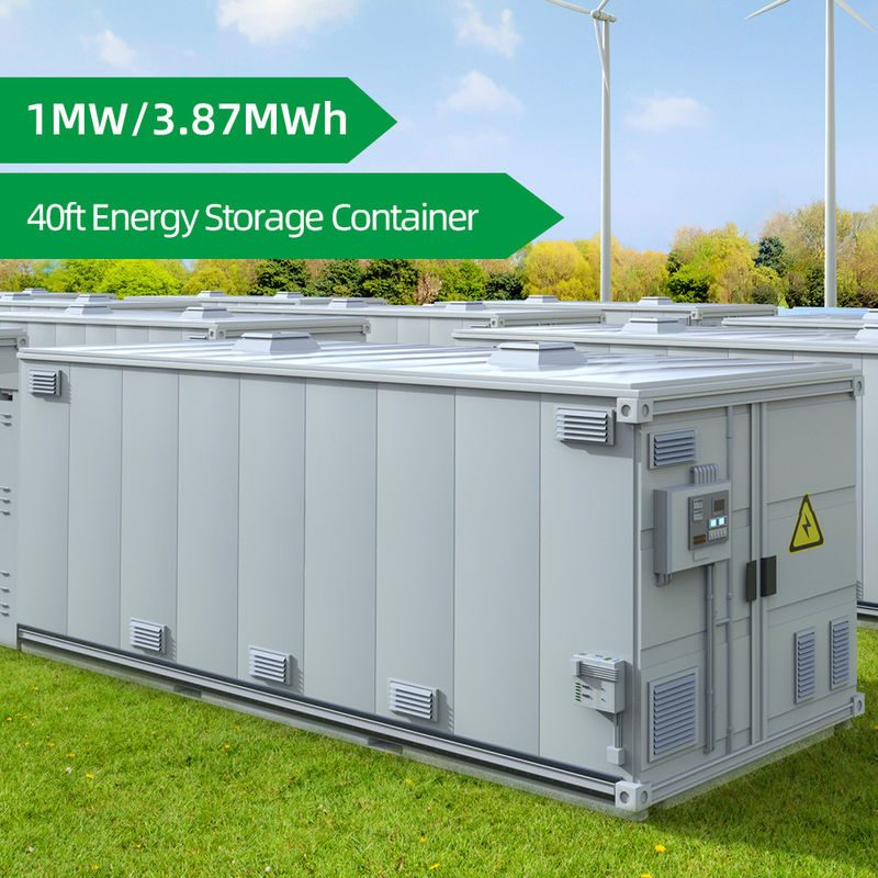 40ft ESS 1MW 3,87MWh Container Sistema de armazenamento de energia Peak Shaving Energia solar Armazenamento de energia