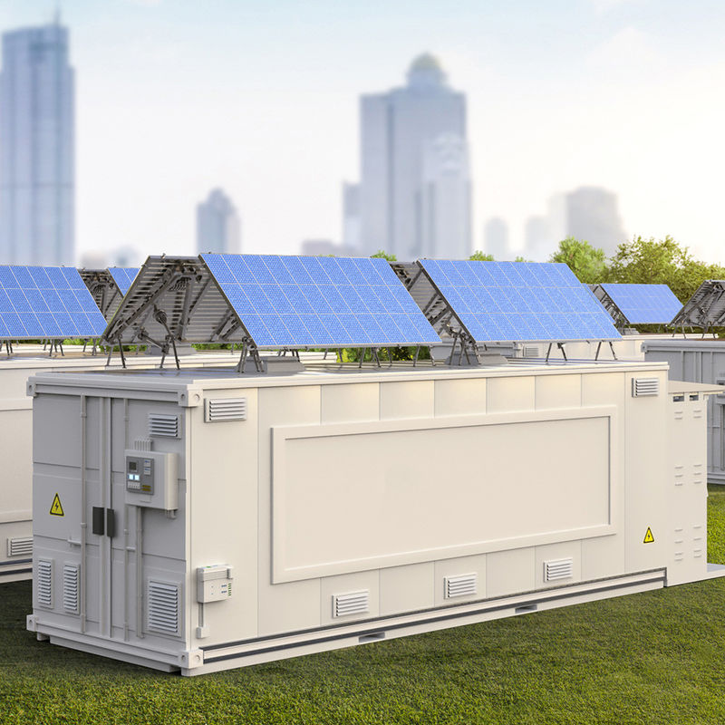Sistema de armazenamento de energia comercial de 100 kW com resfriamento aeronáutico para armazenamento máximo