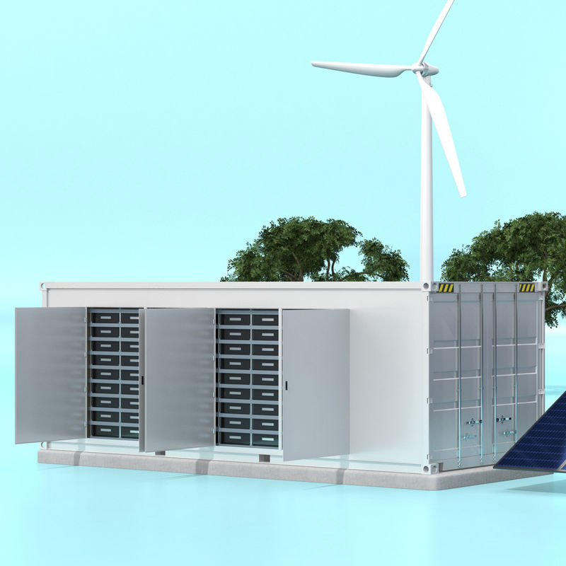 20ft Container de Bateria de Íons de Lítio Bess Sistema de Armazenamento de Energia All-in-One para Armazenamento de Bateria de Container Industrial