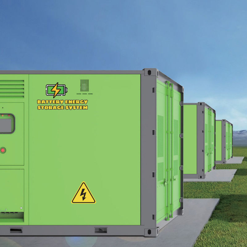 Gerador diesel e sistema de armazenamento de energia de bateria de lítio tudo em um gabinete de bateria exterior